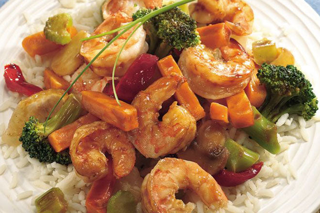 STEAMED SHRIMP WITH VEGETABLES – Bene Casa