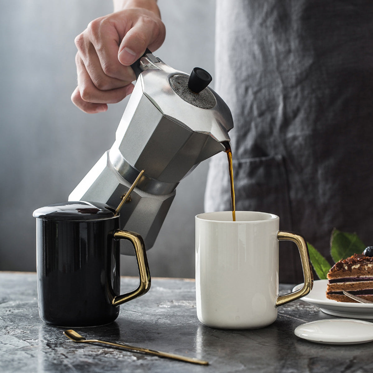 Stovetop Clear Lid Espresso Maker - Perfect for Brewing Delicious