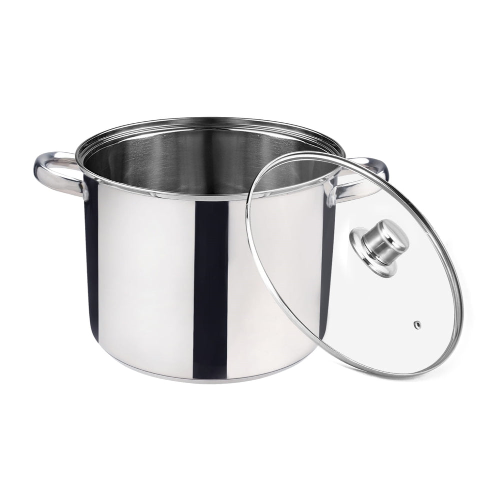 Bene Casa Stainless-Steel Dutch Oven w/ Glass Lid - (2 sizes)