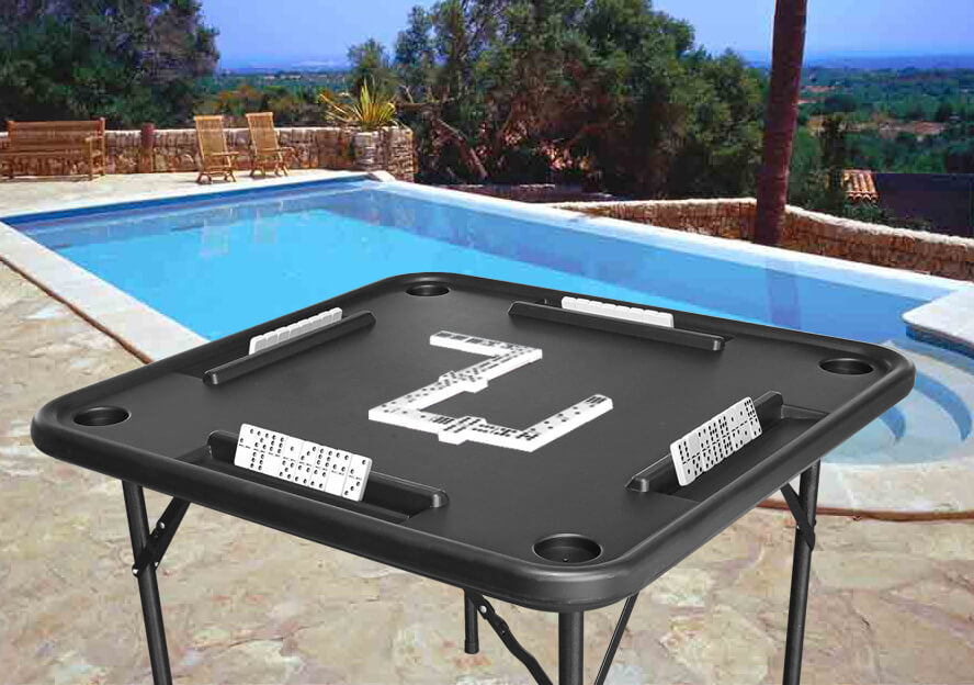 Premium Black Domino and Game Table | Perfect for Game Nights – Bene Casa