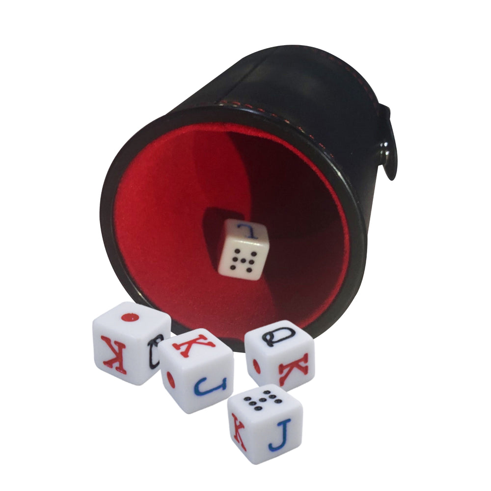 Bene Casa Professional dice cup w/ set of 5 poker dice, quality poker dice