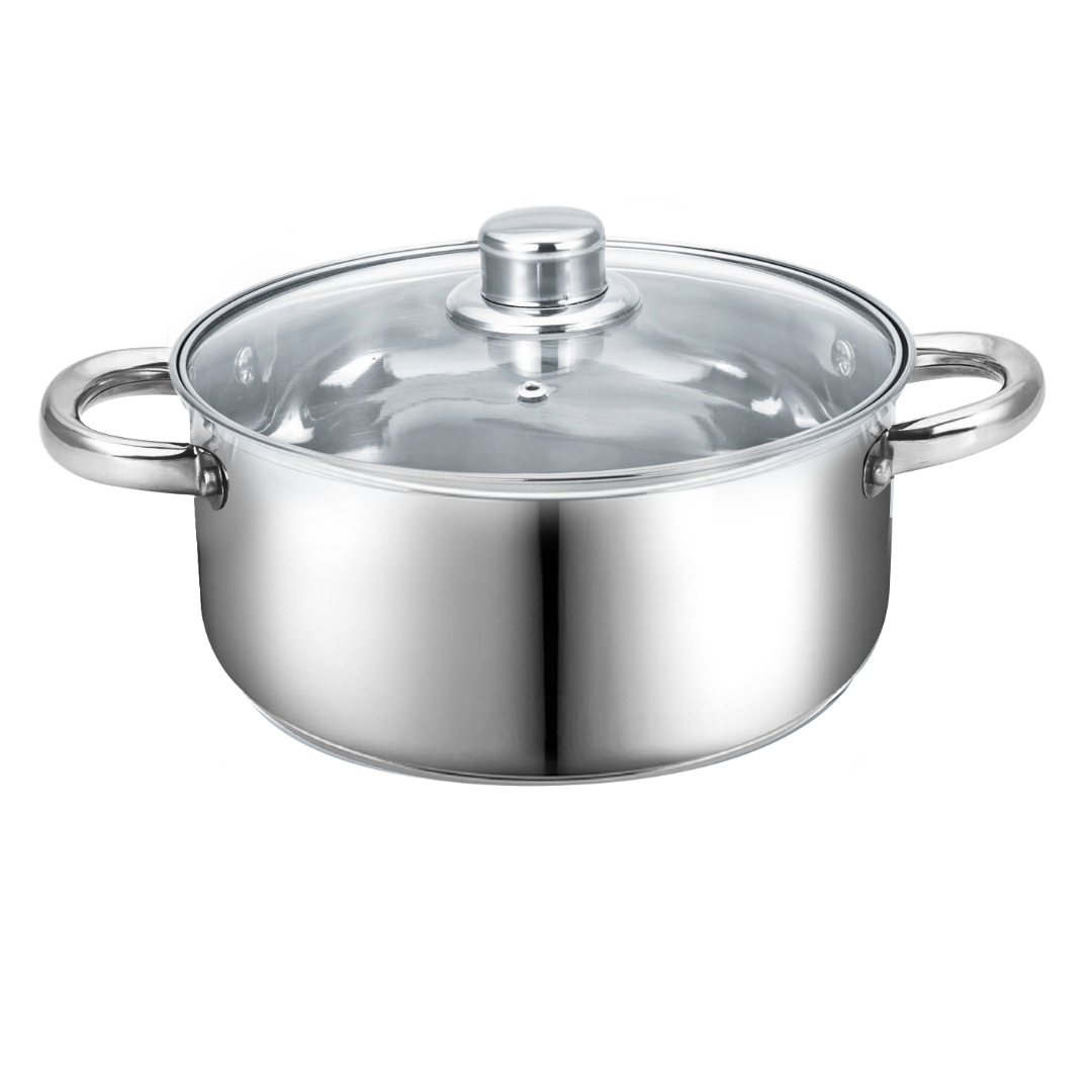 
                  
                    Bene Casa Stainless-Steel Dutch Oven w/ Glass Lid - (2 sizes)
                  
                