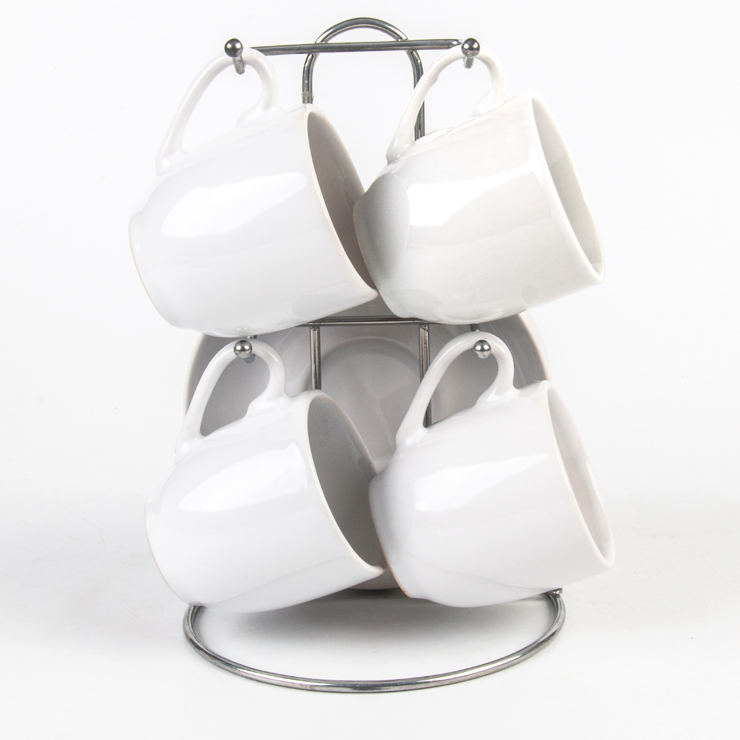 
                  
                    Bene Casa 9-Piece Espresso Demitasse Cup and Saucer Set with Stand (3 colors)
                  
                