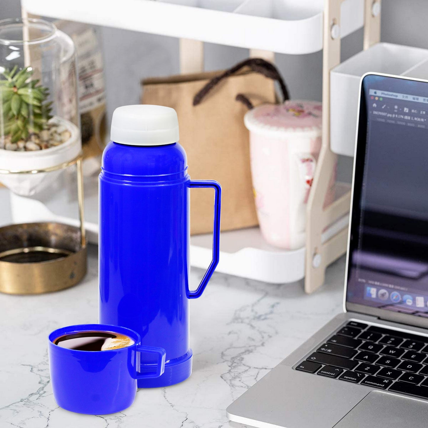 
                  
                    16oz Bene Casa Thermos with double wall vacuum insulation, 0.5-liter capacity thermos, blue red or green thermos keeps drinks hot or cold for hours
                  
                