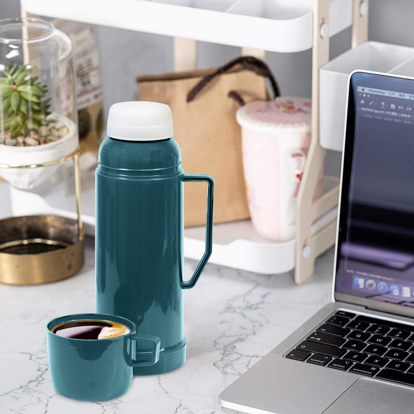 
                  
                    16oz Bene Casa Thermos with double wall vacuum insulation, 0.5-liter capacity thermos, blue red or green thermos keeps drinks hot or cold for hours
                  
                
