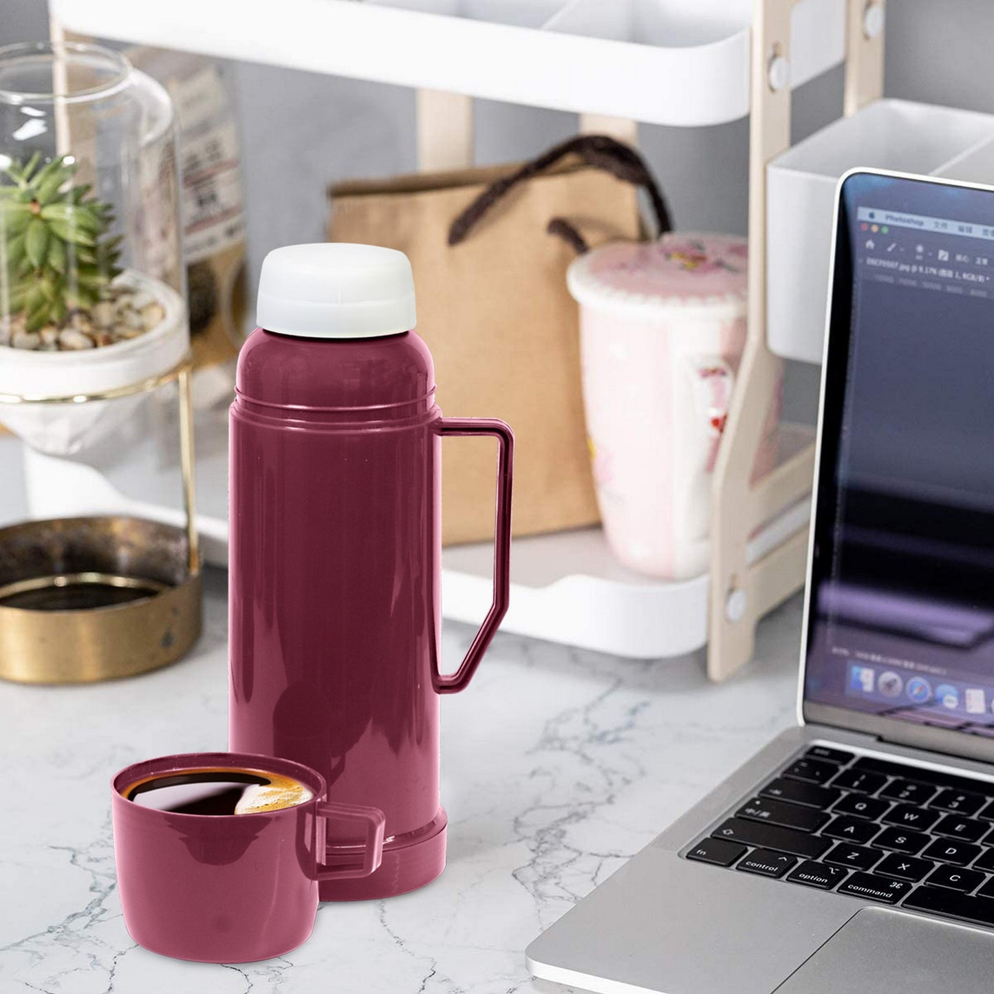 
                  
                    16oz Bene Casa Thermos with double wall vacuum insulation, 0.5-liter capacity thermos, blue red or green thermos keeps drinks hot or cold for hours
                  
                