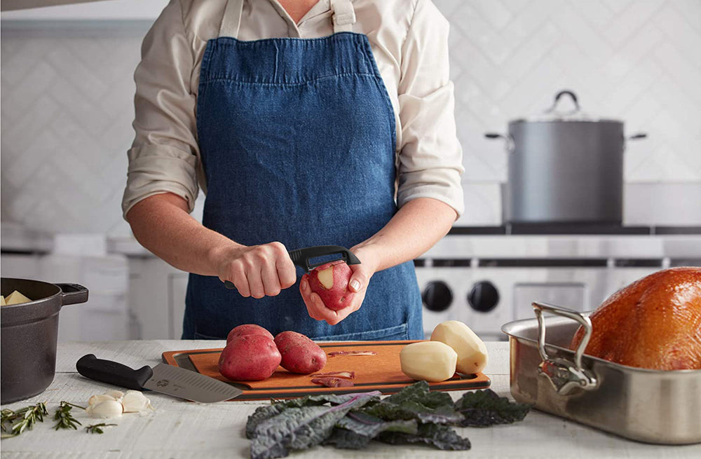 
                  
                    Bene Casa Vegetable Peeler, Stainless Steel Blade, Soft Grip, Dishwasher Safe
                  
                
