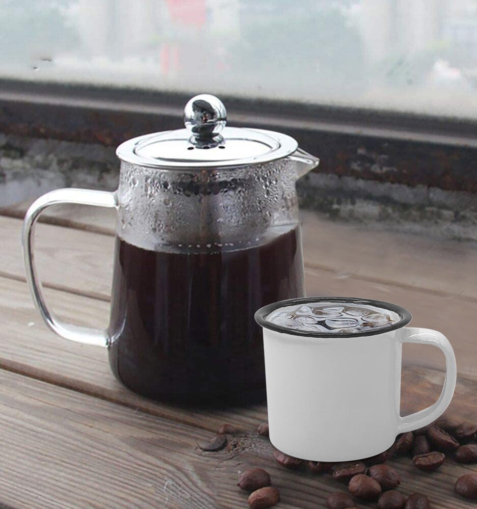 
                  
                    Bene Casa 3oz White Mini Enamel Mug ideal for Hot Drinks and Cold Beverages
                  
                