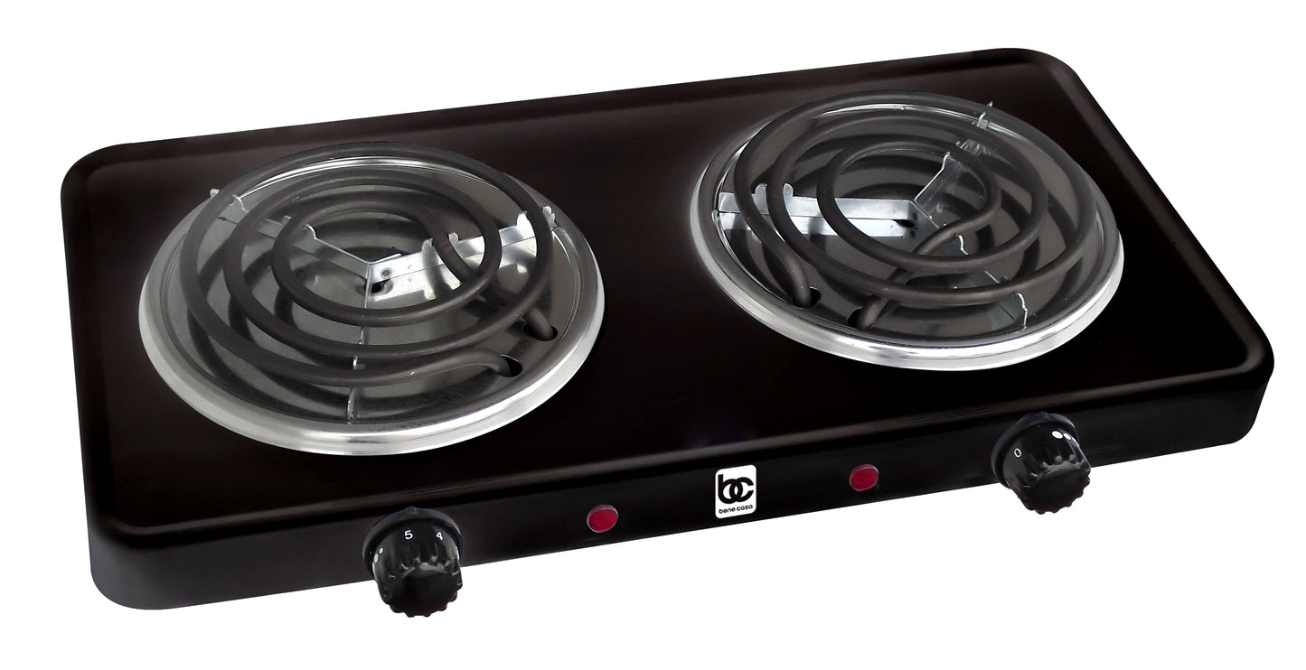 Bene Casa single coil electric burner in black