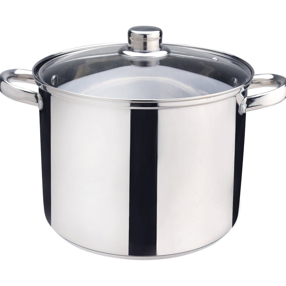 Bene Casa Stainless-Steel Dutch Oven w/ Glass Lid - (2 sizes)