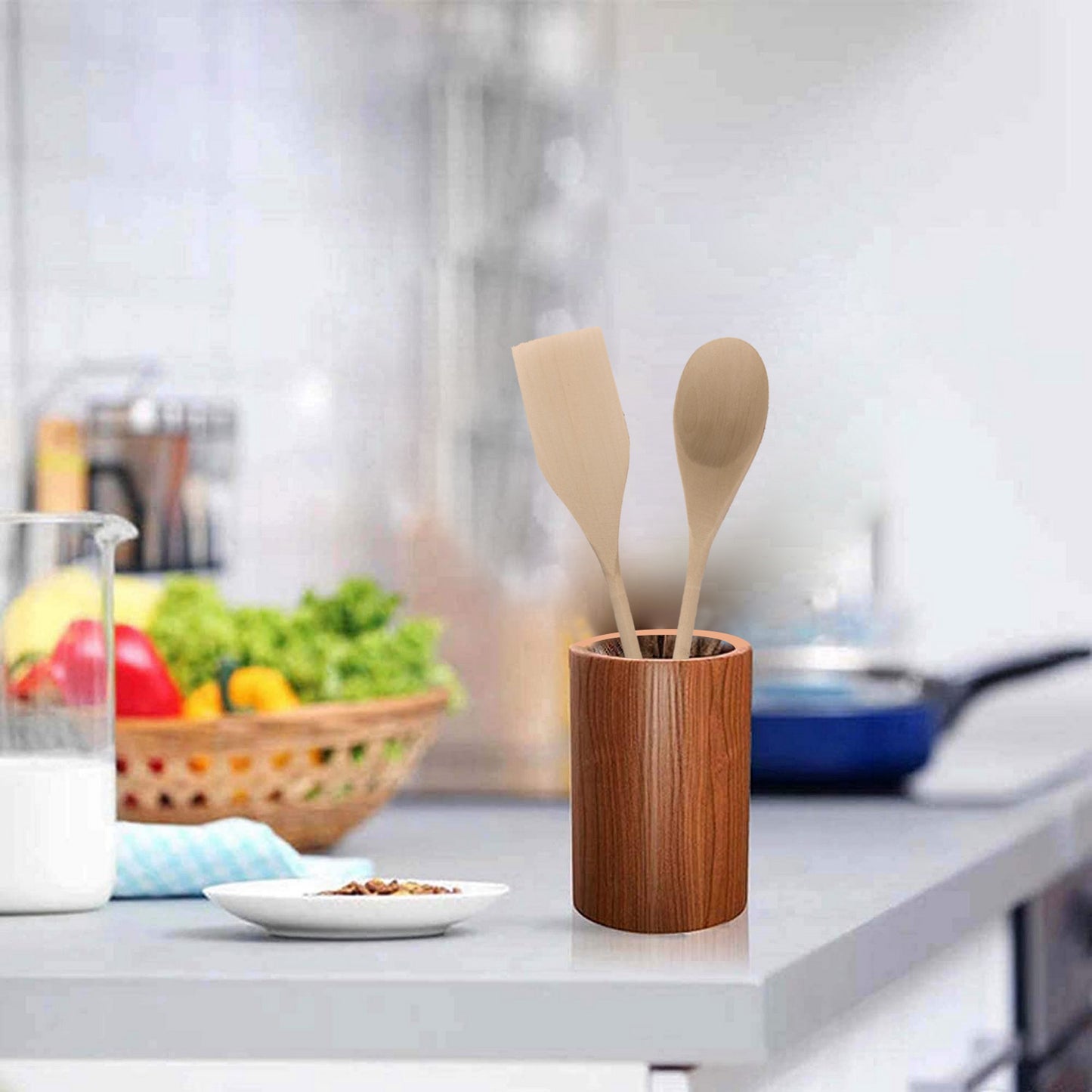 
                  
                    Bene Casa 2-piece wooden spoon set, wooden spatula and spoon, easy clean, long 14-inch spoon, non-stick coating spoon and spatula
                  
                