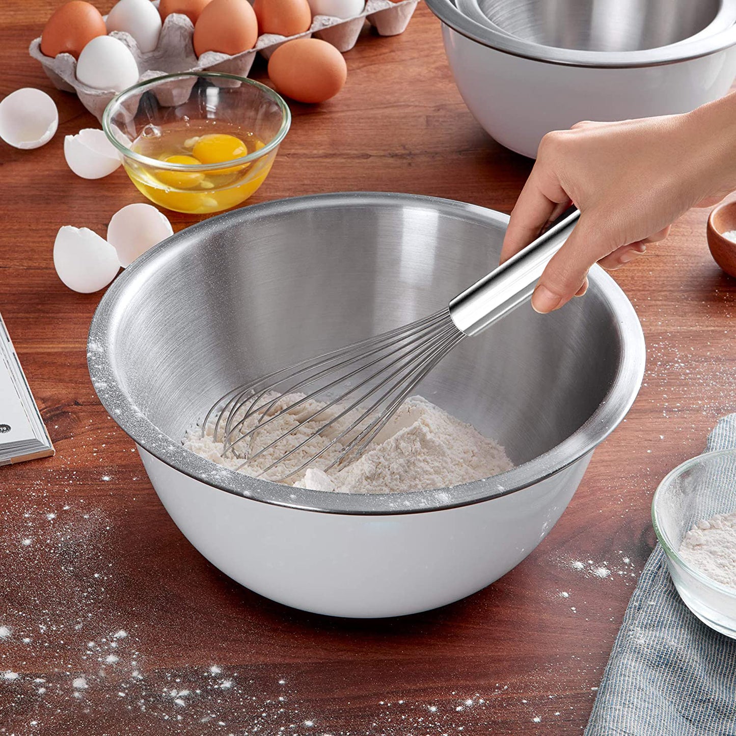 
                  
                    Bene Casa Stainless Steel Whisk with thick handle for Cooking, Blending, Whisking, Beating, Stirring
                  
                