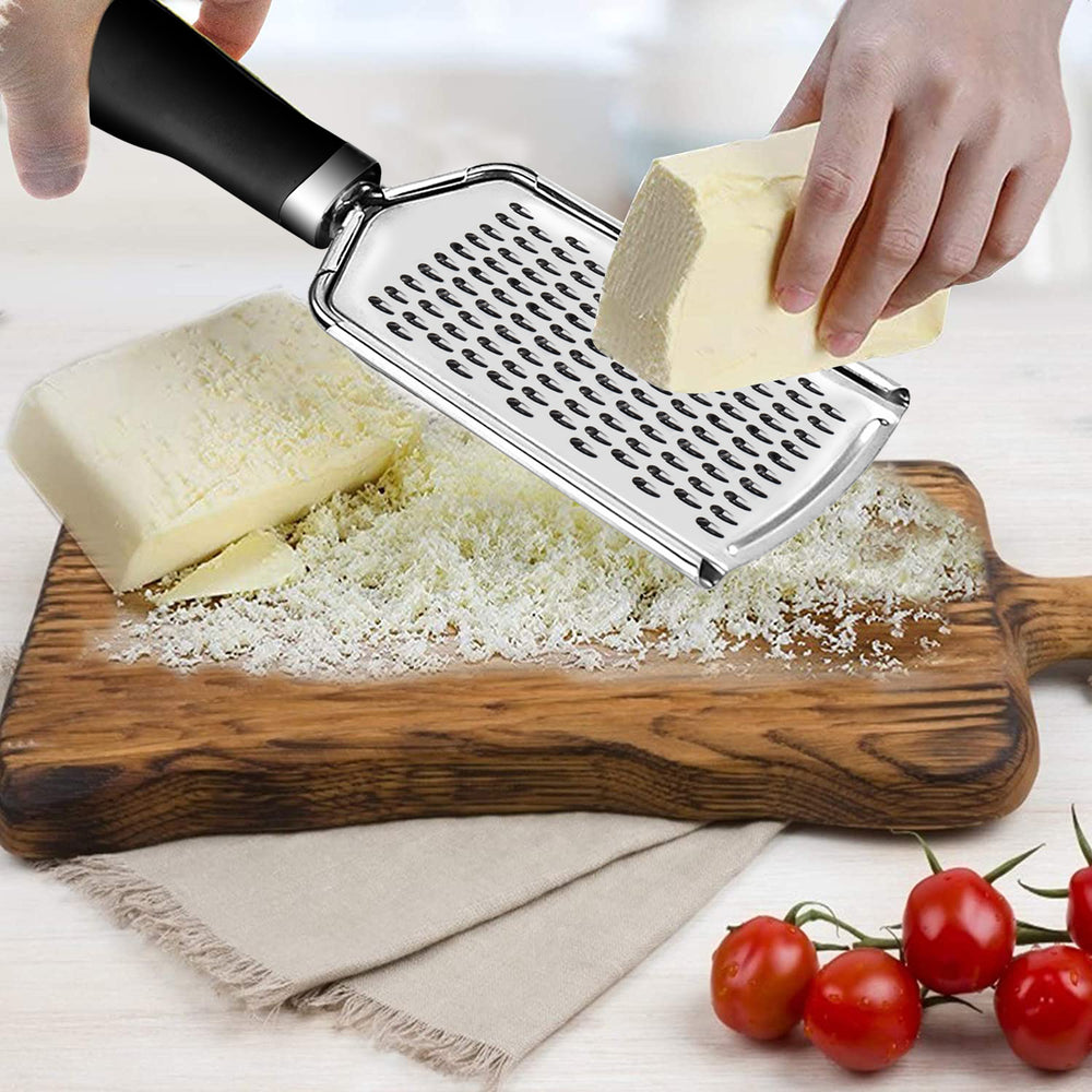 
                  
                    Bene Casa Stainless Steel Grater with Black handle, Dishwasher Safe
                  
                