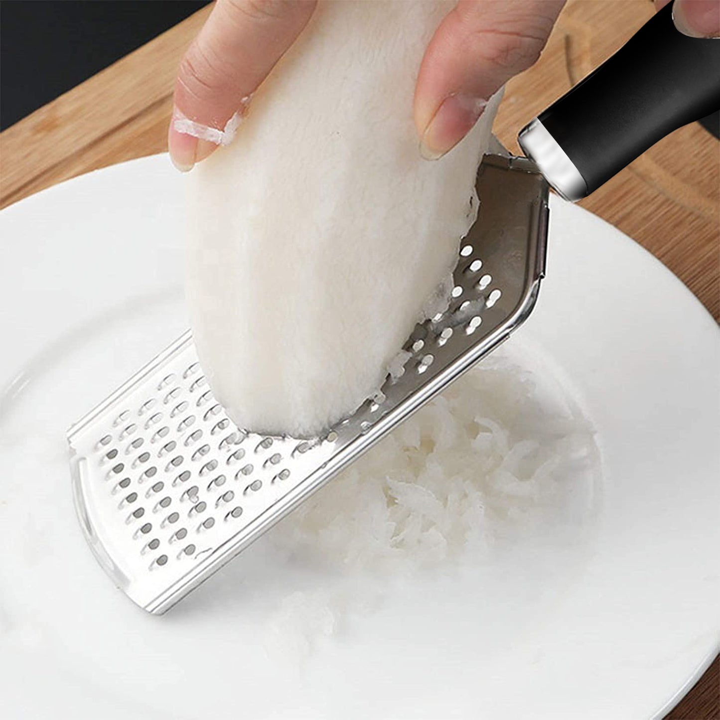 Hand Grater Stainless Steel Razor Sharp Blades, Non-slip & Soft