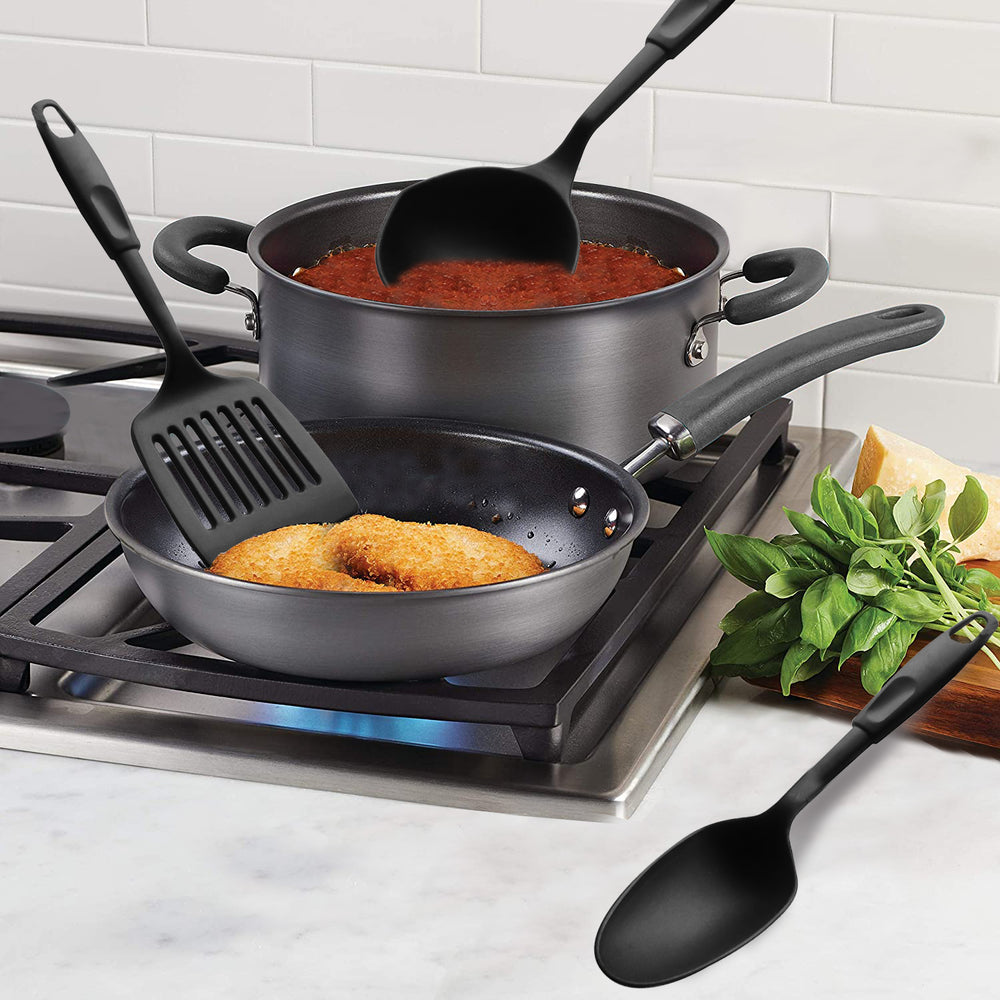 Bene Casa 3 Piece Nylon Kitchen Utensils Set, Ladle, Turner, Spoon