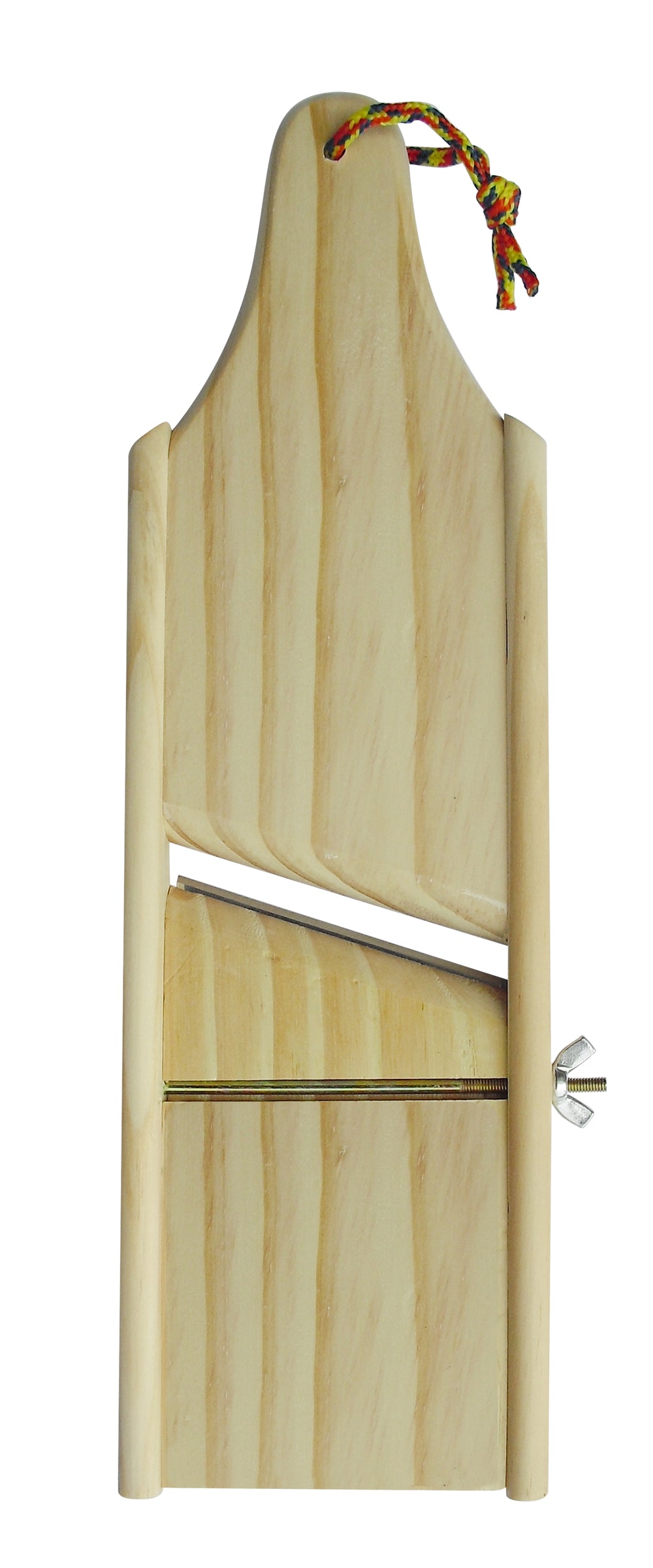 Bene Casa 14-inch wooden plantain slicer, adjustable blade, wooden mandolin