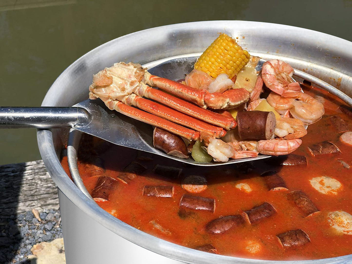 
                  
                    Bene Casa 80Qt Stainless Steel Boiling Pot with Strainer Basket and Lid
                  
                