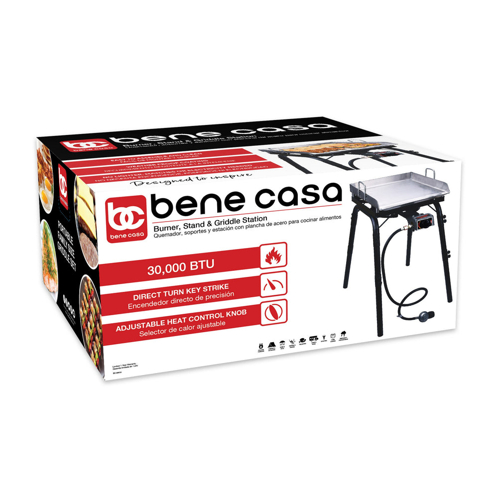 Bene Casa heavy-duty cast iron burner, 26000BTU, turn-key ignition