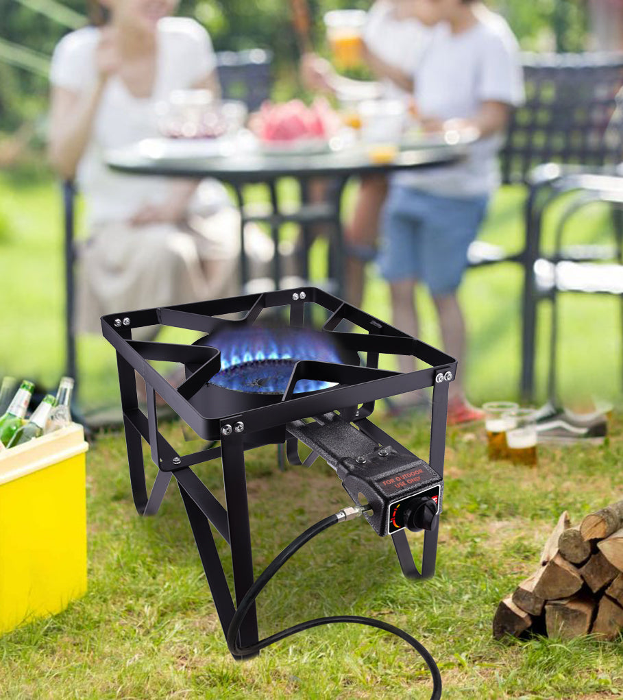 
                  
                    Bene Casa Single Square Burner w/ Stand; 30,000 BTU Portable Outdoor Stove
                  
                