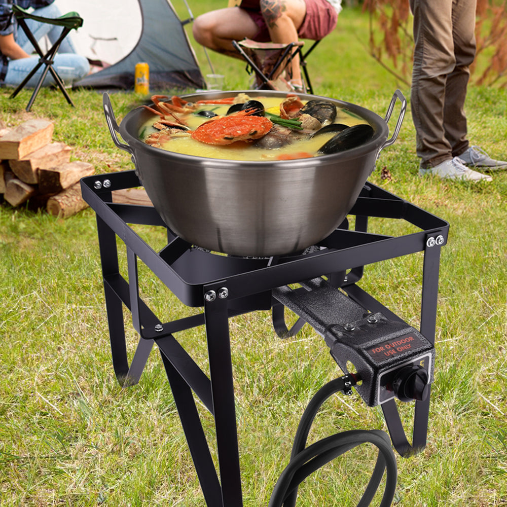 
                  
                    Bene Casa Single Square Burner w/ Stand; 30,000 BTU Portable Outdoor Stove
                  
                