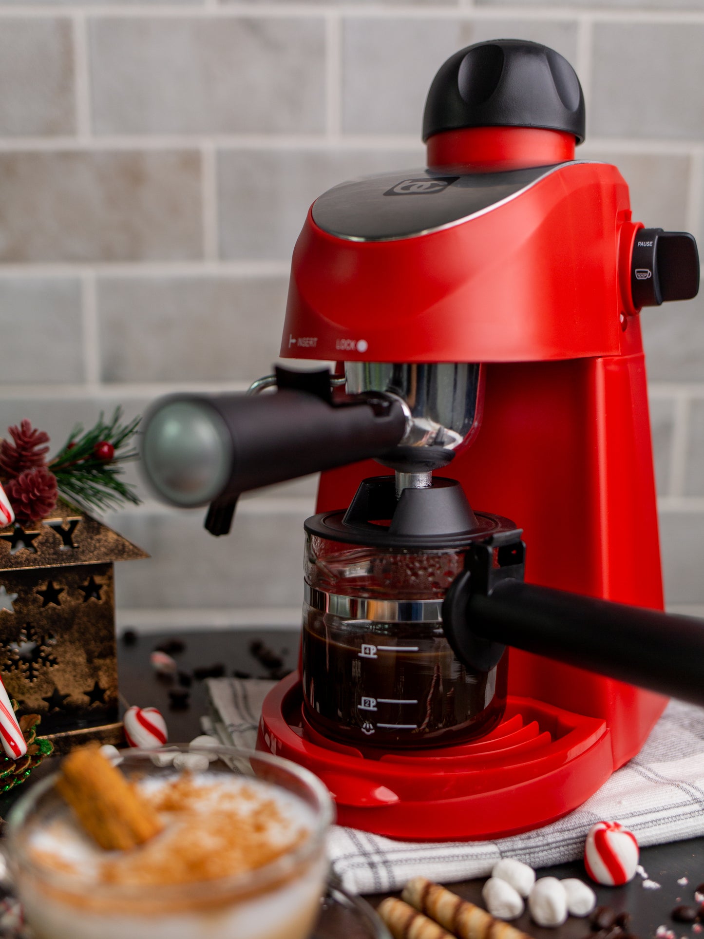 
                  
                    Bene Casa 4-Cup Electric Espresso Maker, Red
                  
                