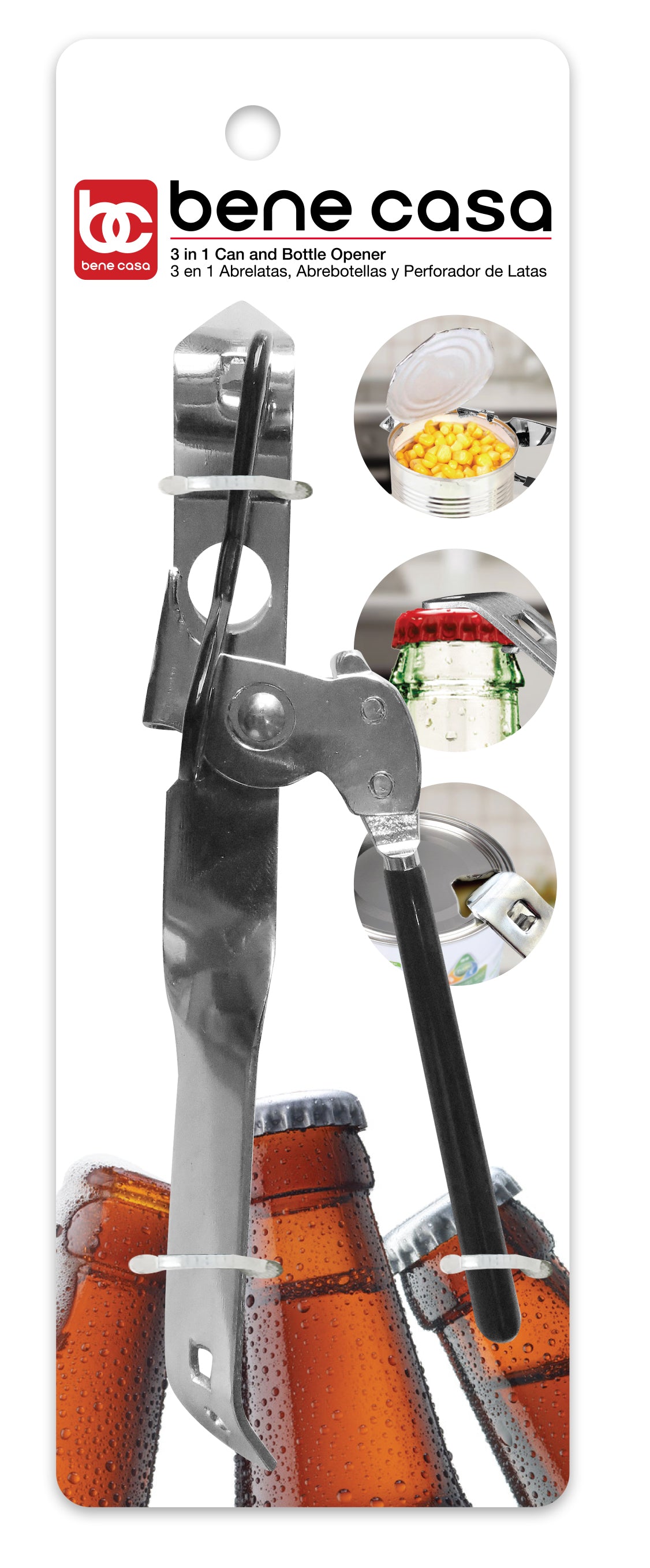 
                  
                    Bene Casa 3 in 1 Can & Bottle Opener, Stainless Steel
                  
                