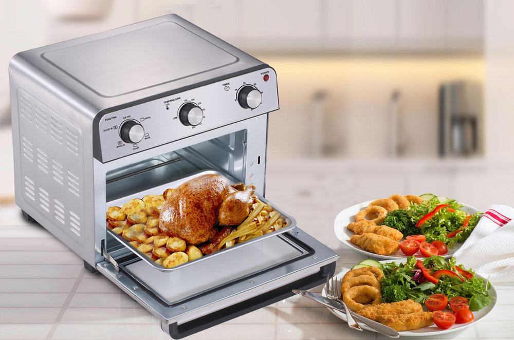 
                  
                    Bene Casa 22L Air Fryer Toaster Oven, Roast, Bake, Broil, Re-heat, Advanced Heat Flow Technology, Stainless Steel, 1500W
                  
                