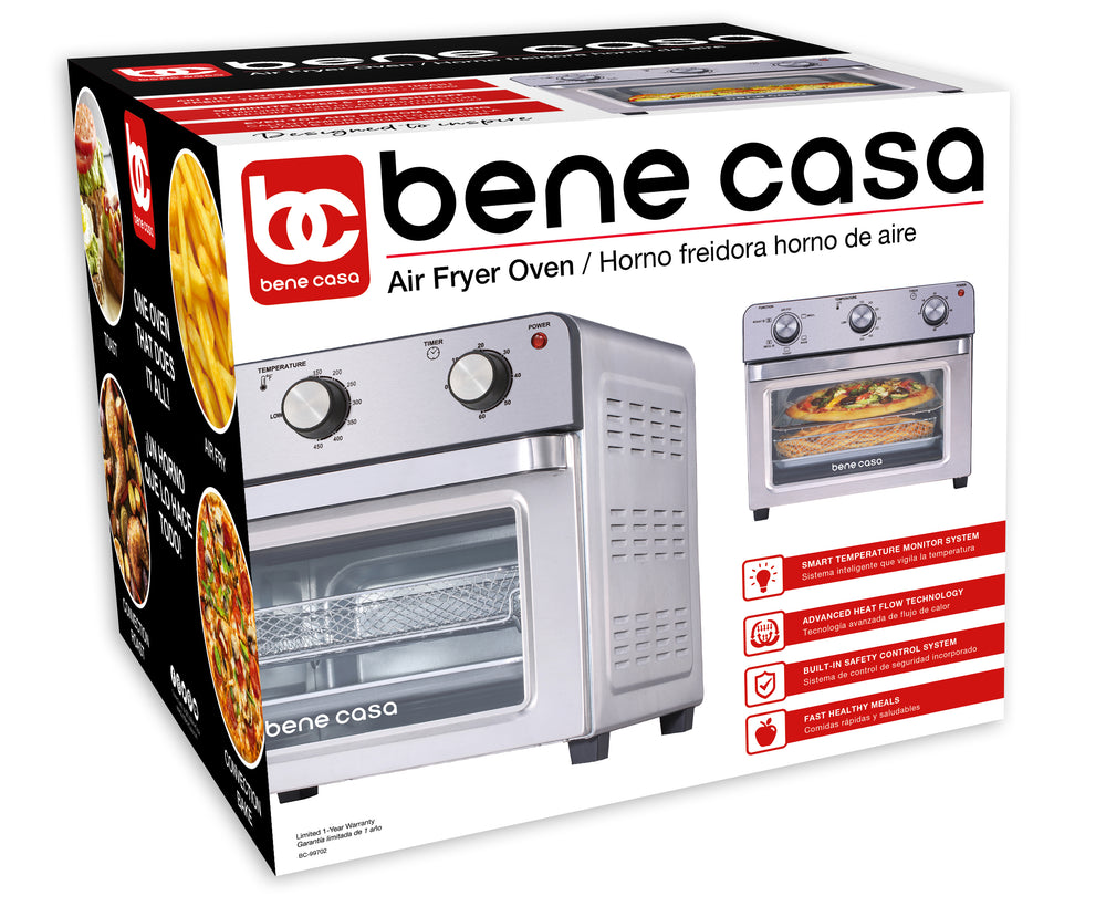 
                  
                    Bene Casa 22L Air Fryer Toaster Oven, Stainless Steel, 1500W
                  
                