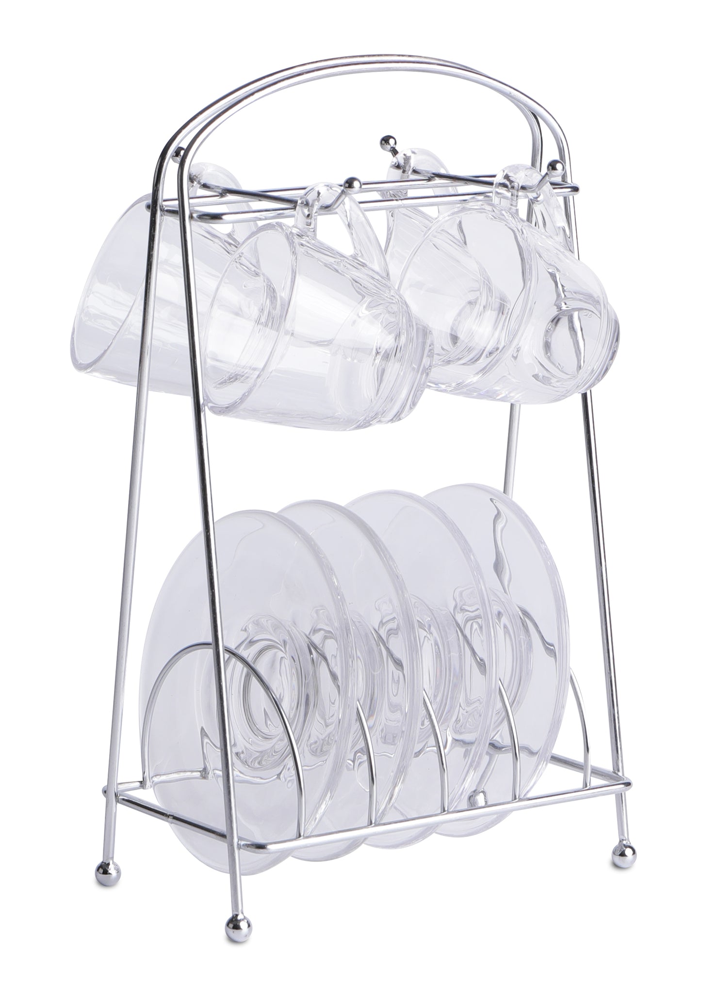 
                  
                    Bene Casa 4-Cup Glass Espresso Set with Coasters and Stainless Steel Rack
                  
                