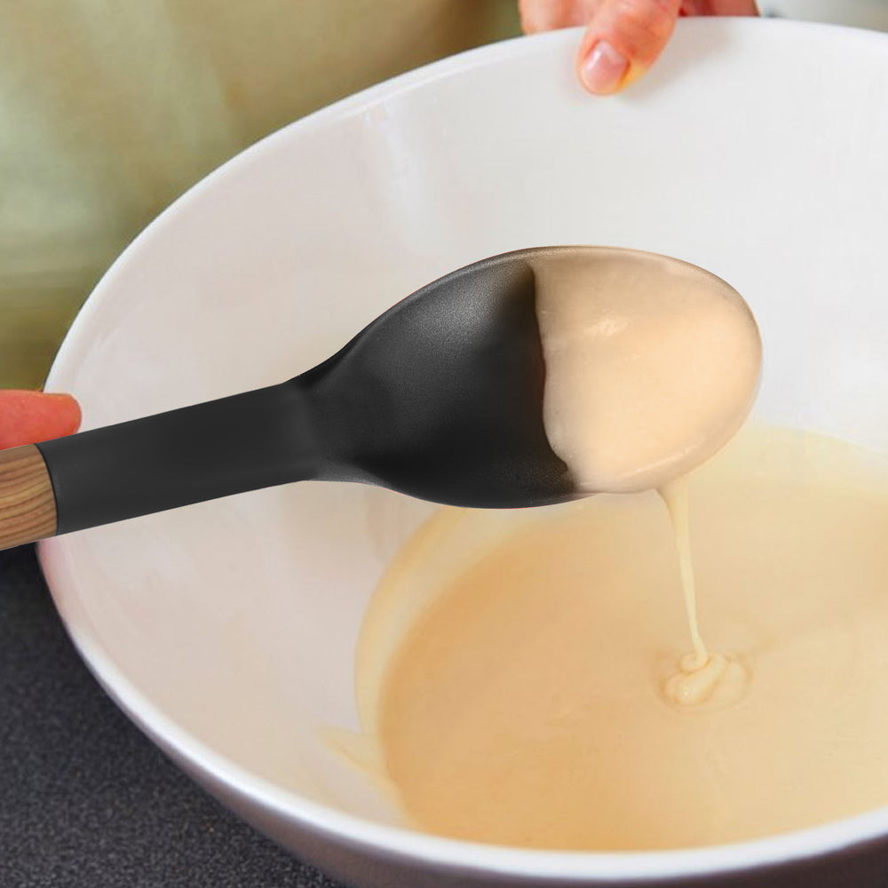 
                  
                    Bene Casa Black Spoon with Wood Like Handle, Heat Resistant
                  
                