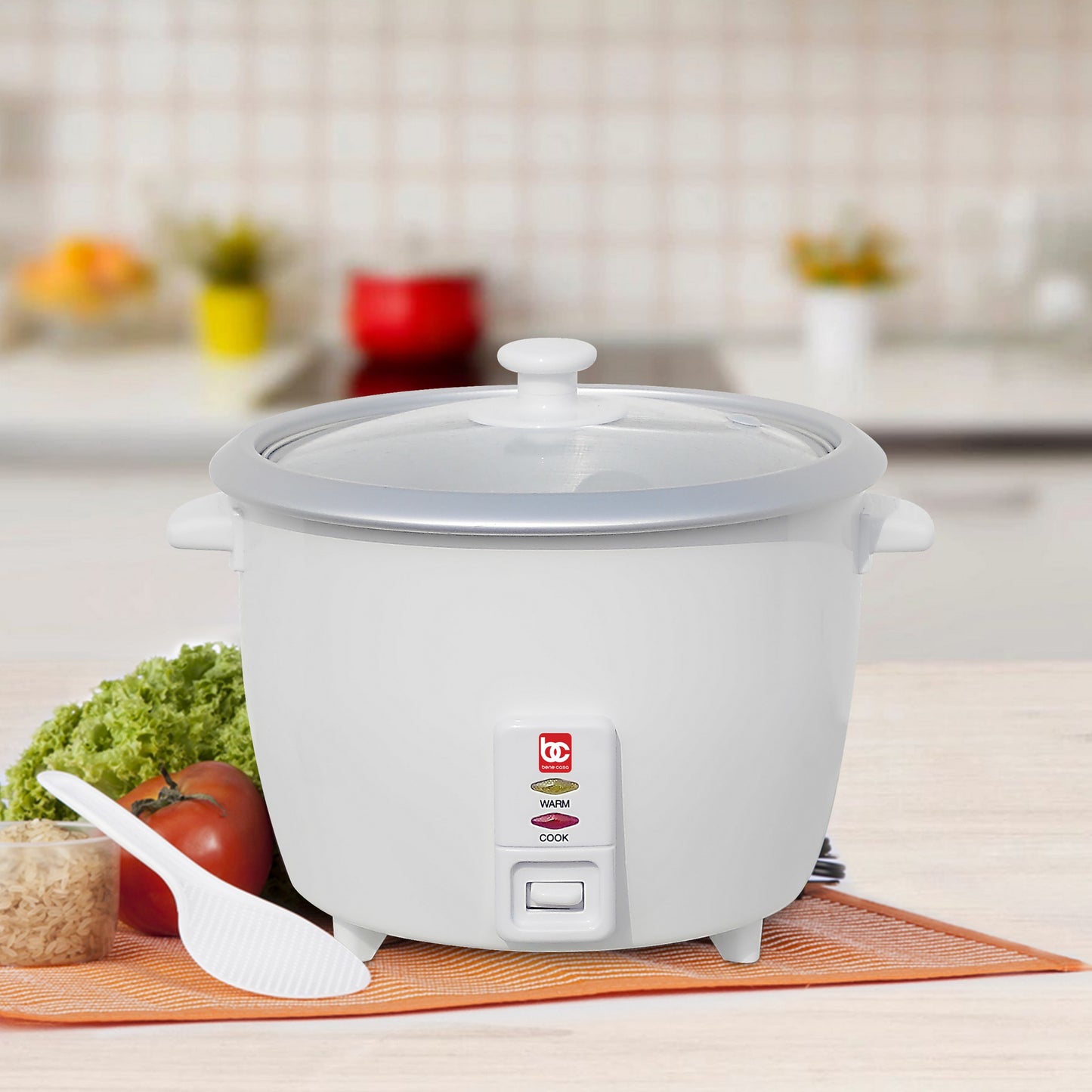 
                  
                    Bene Casa 6-Cup Rice Cooker w/ Glass Lid, Auto cut off, Steamer, & Keep Warm
                  
                