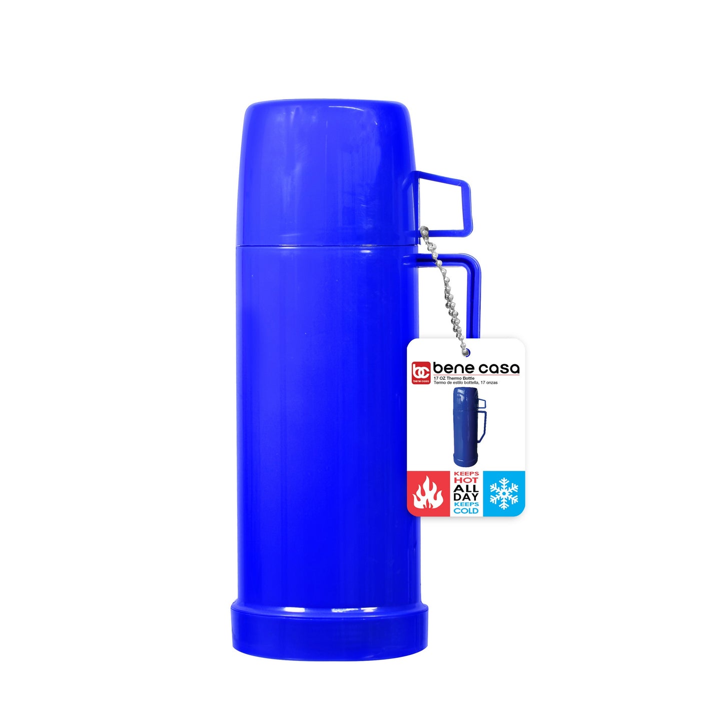 
                  
                    16oz Bene Casa Thermos with double wall vacuum insulation, 0.5-liter capacity thermos, blue red or green thermos keeps drinks hot or cold for hours
                  
                