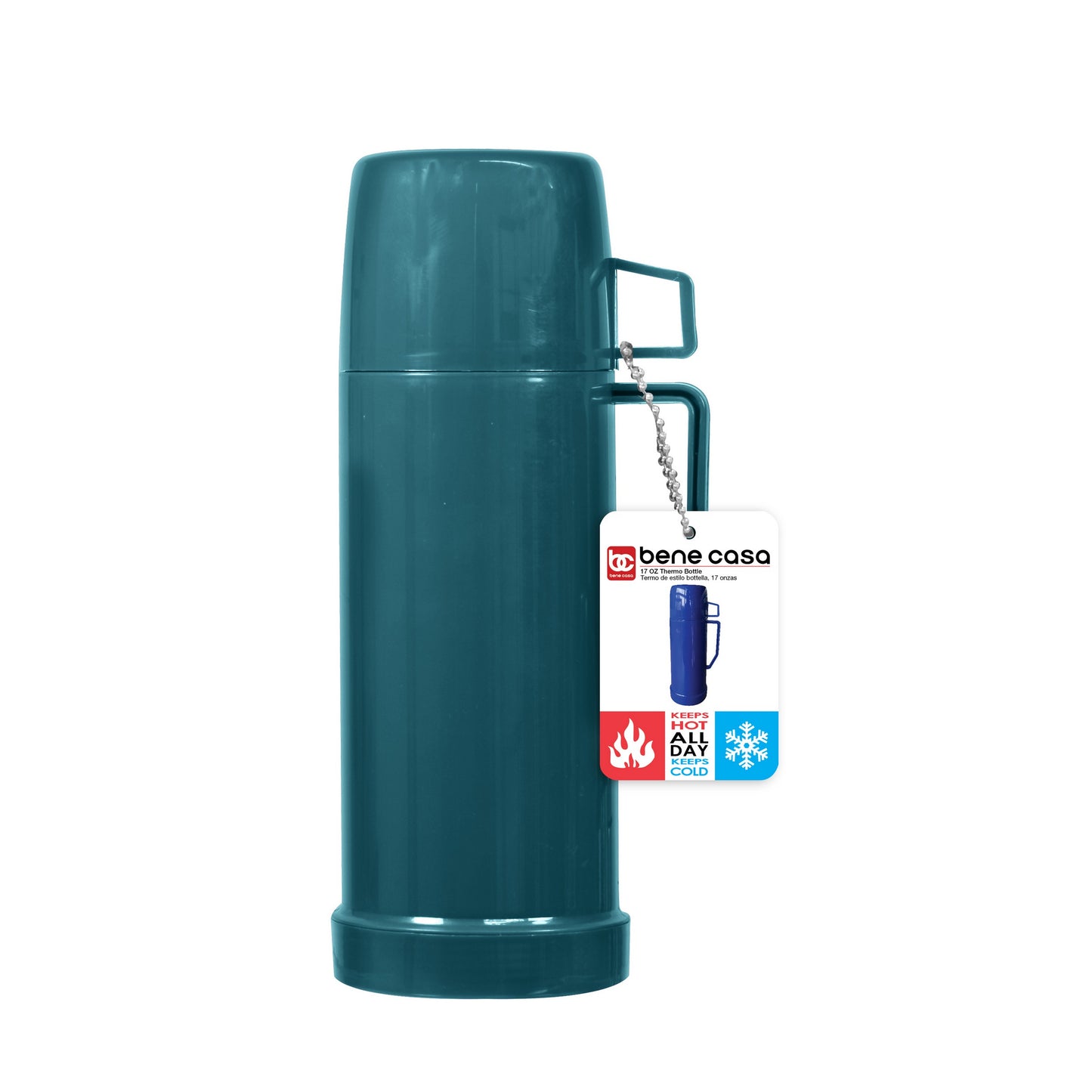 
                  
                    16oz Bene Casa Thermos with double wall vacuum insulation, 0.5-liter capacity thermos, blue red or green thermos keeps drinks hot or cold for hours
                  
                