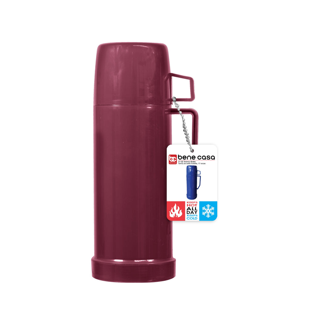 
                  
                    16oz Bene Casa Thermos with double wall vacuum insulation, 0.5-liter capacity thermos, blue red or green thermos keeps drinks hot or cold for hours
                  
                