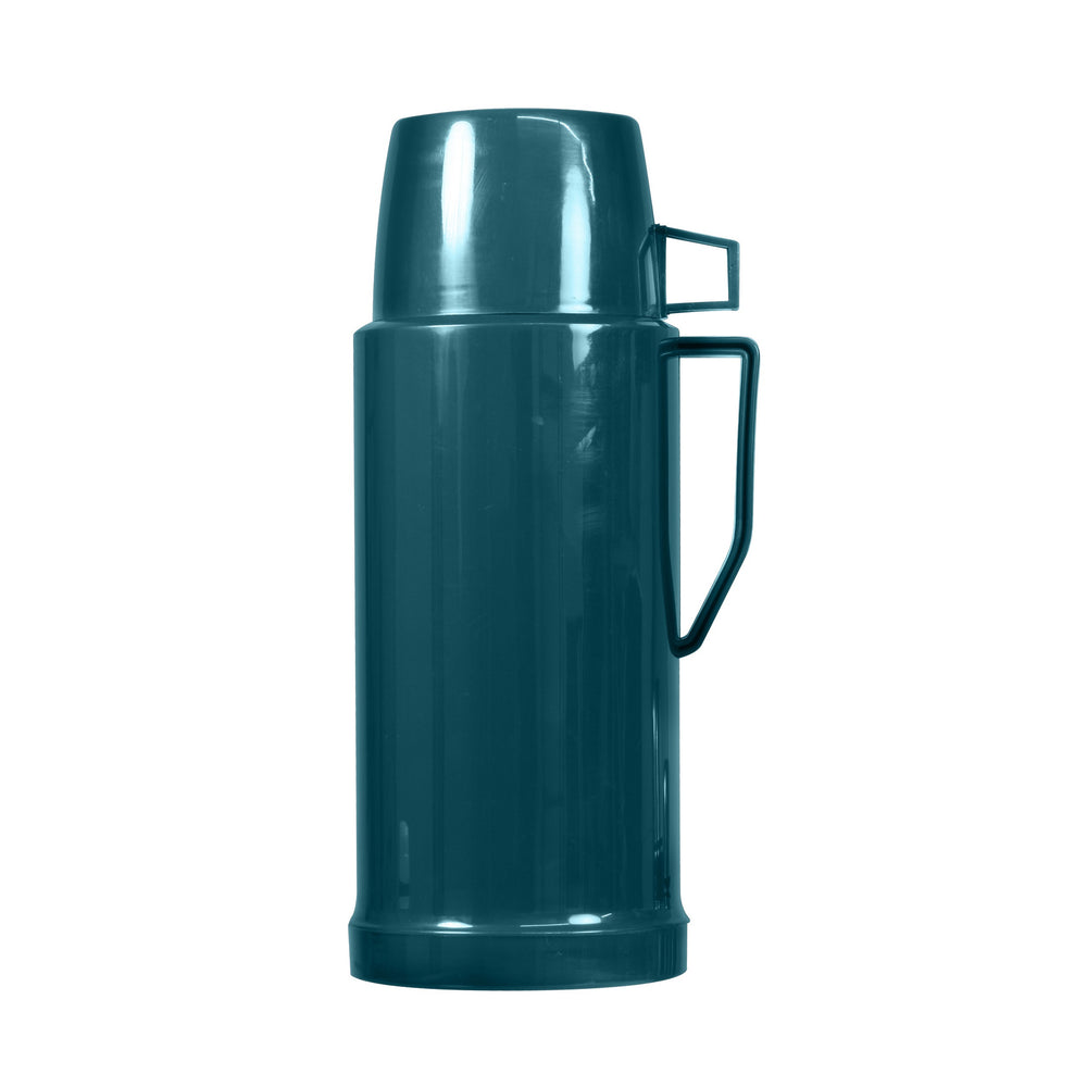 32oz Bene Casa Thermos with double wall vacuum insulation, 1-liter capacity thermos, blue red or green thermos keeps drinks hot or cold for hours