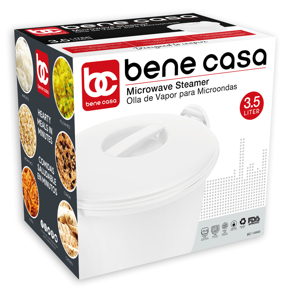 Bene Casa microwave steamer, automatic draining, microwave pasta & ric