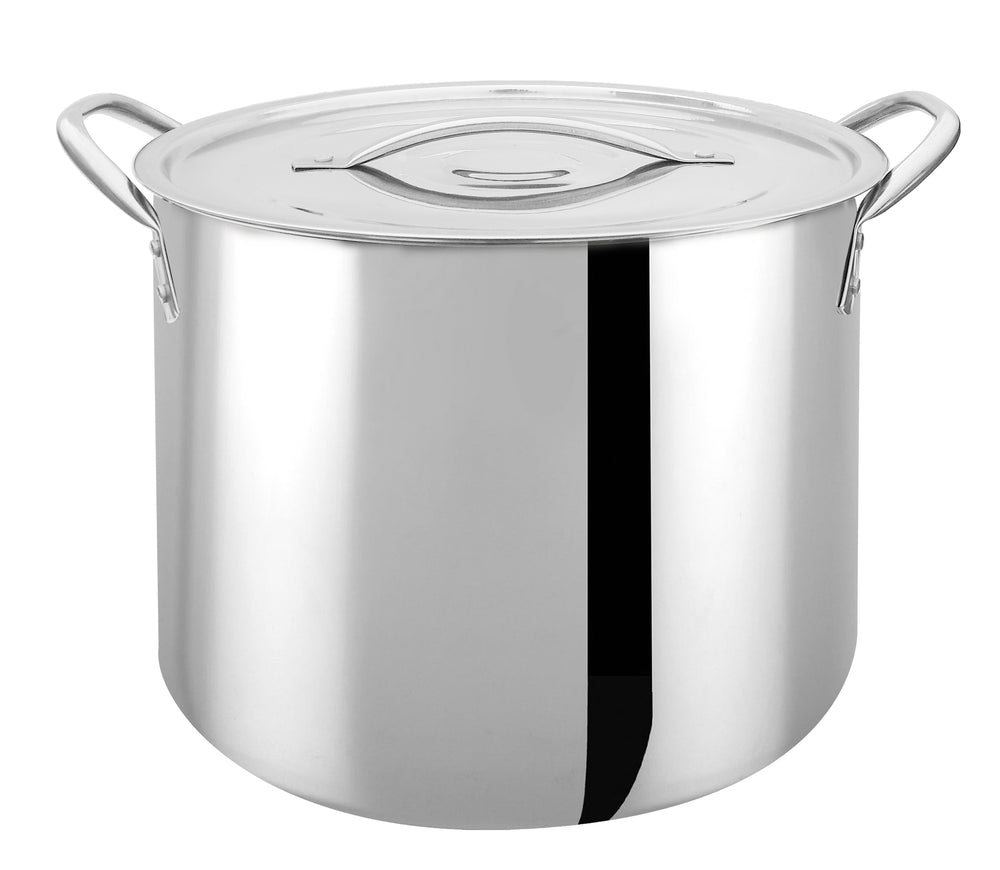 Basics Stainless Steel Stock Pot with Lid, 8-Quart, Silver