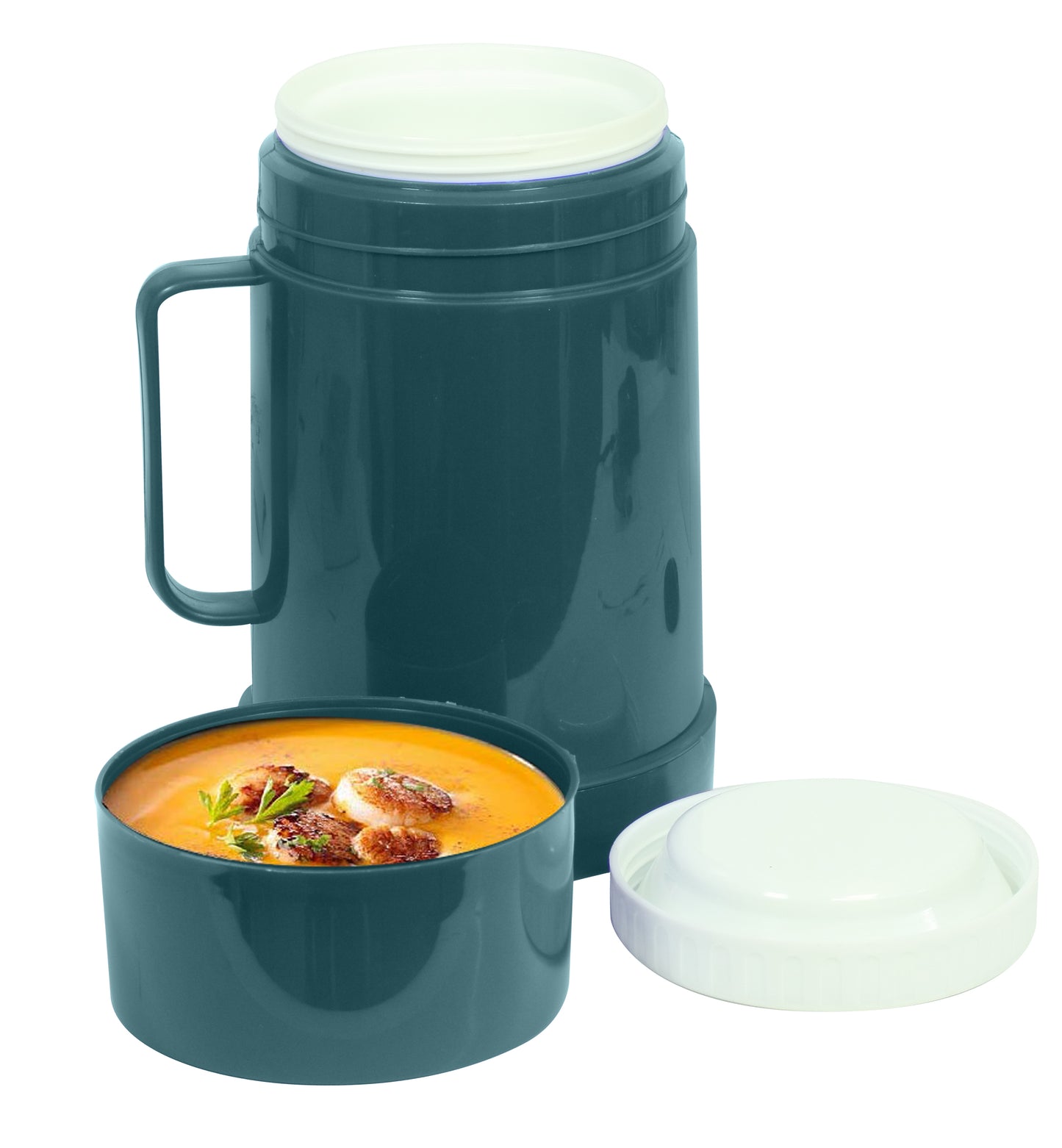 
                  
                    Bene Casa 1 -liter food thermos, red, green blue thermos, double wall wide neck thermos, hot or cold food thermos for drinks
                  
                