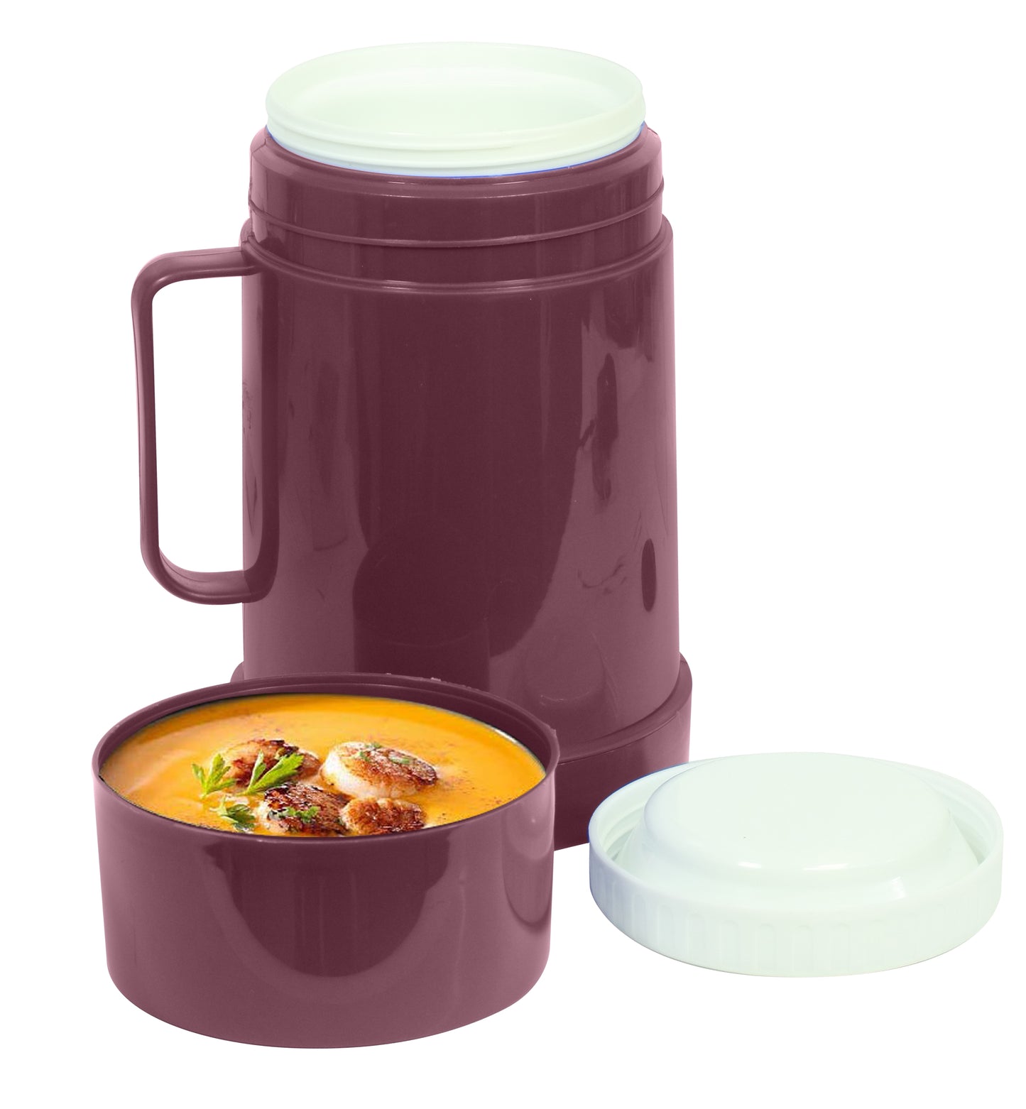 
                  
                    Bene Casa 1 -liter food thermos, red, green blue thermos, double wall wide neck thermos, hot or cold food thermos for drinks
                  
                