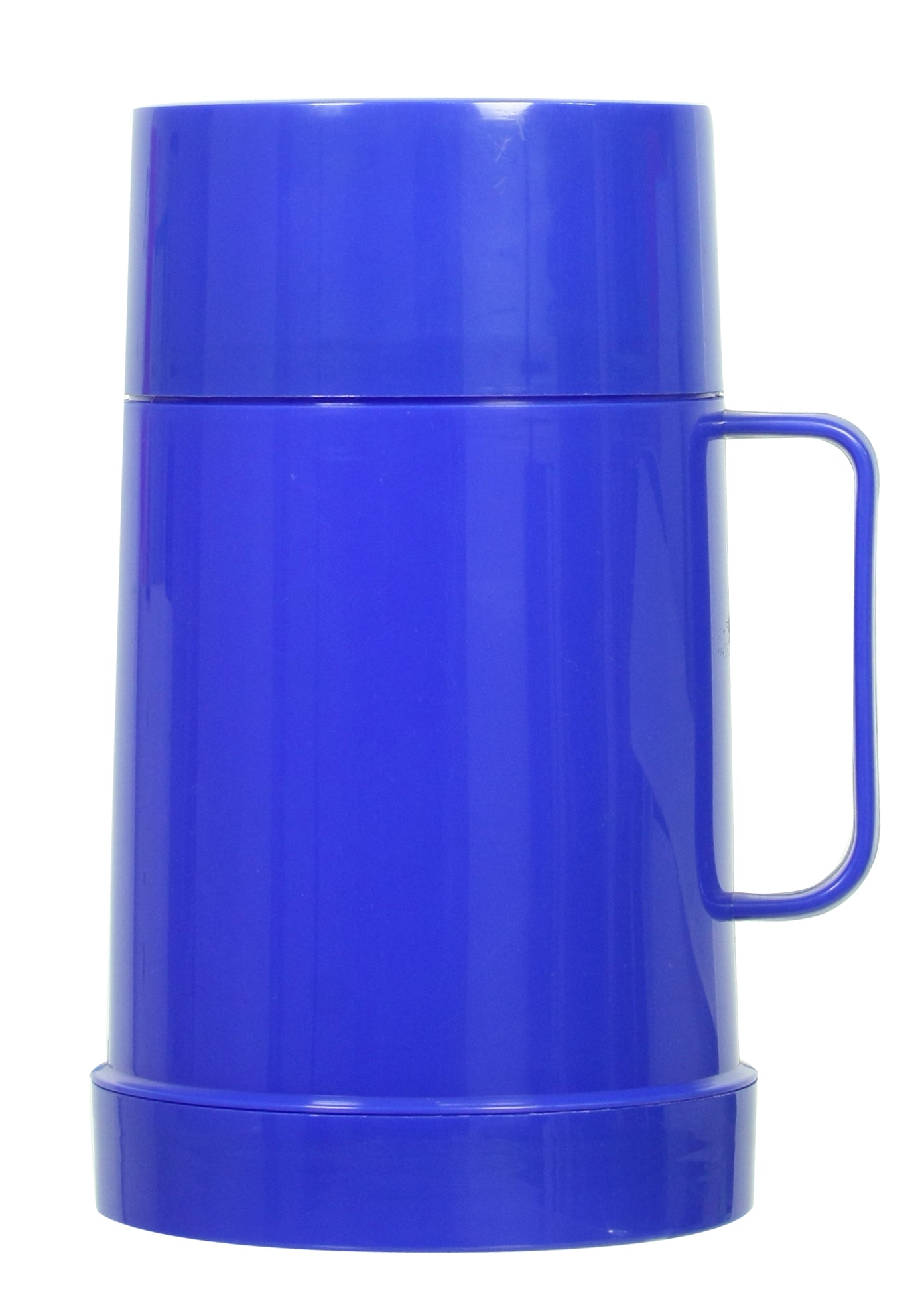 Vintage 10 Oz. Thermos Narrow Neck Navy Blue White Hot Cold Food Container  