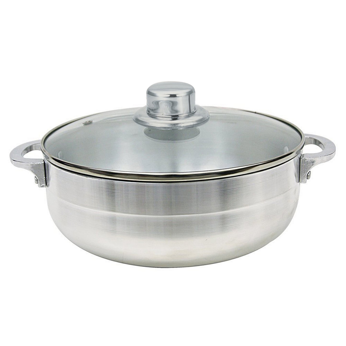 Bene Casa Aluminum Stock Pot with Steamer Rack and Lid