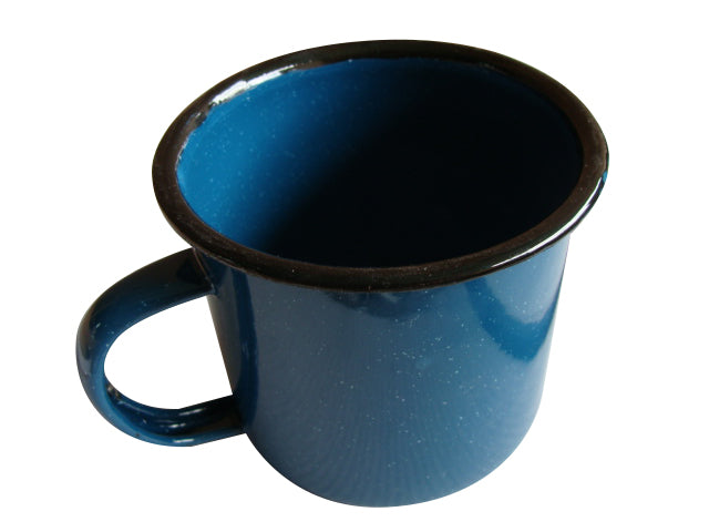 
                  
                    Bene Casa 12oz/0,36-liter royal blue mug, enamel mug, black trimmed mug, steel mug with blue enamel coating, dishwasher safe mug
                  
                