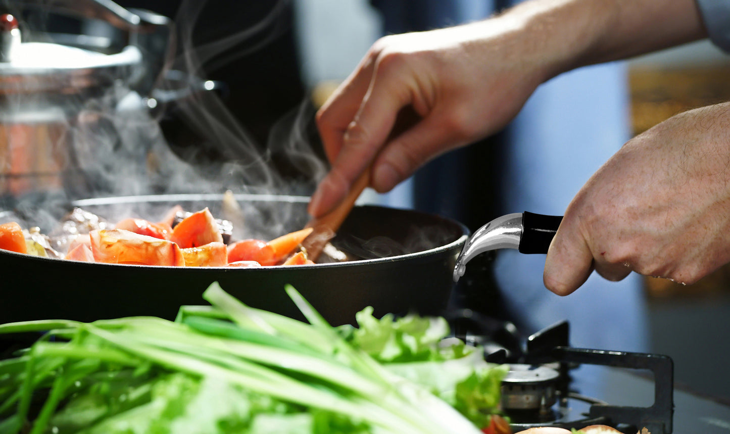 
                  
                    Bene Casa aluminum nonstick  8" Fry Pan, no-stick coating, and heat resistant handle, dishwasher safe fry pan
                  
                