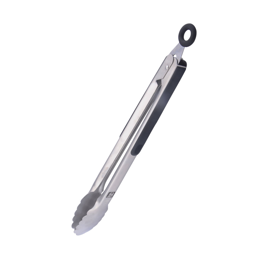 
                  
                    Bene Casa 12-inch stainless-steel locking tongs, comfort grip tongs, easy store tongs, stainless-steel meat turners, dishwasher safe tongs
                  
                