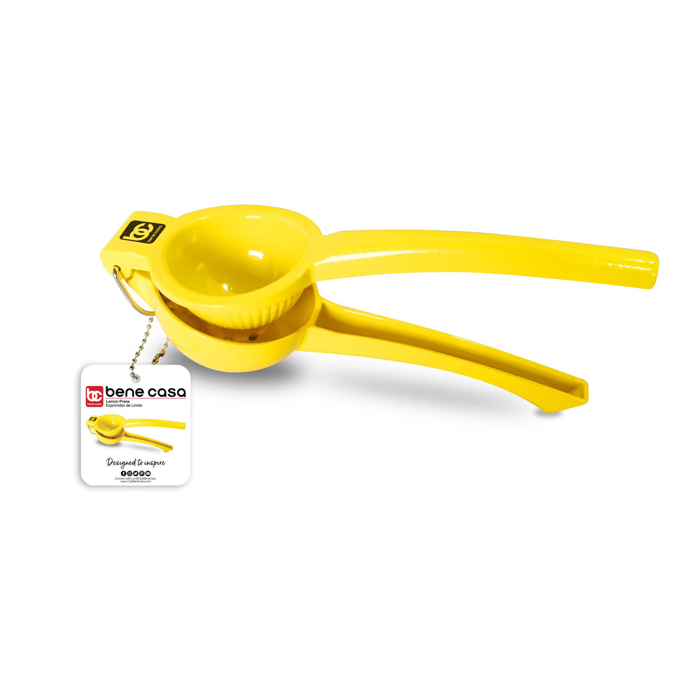 Bene Casa Aluminum Lemon Press, easy, no pulp, no seeds, dishwasher safe