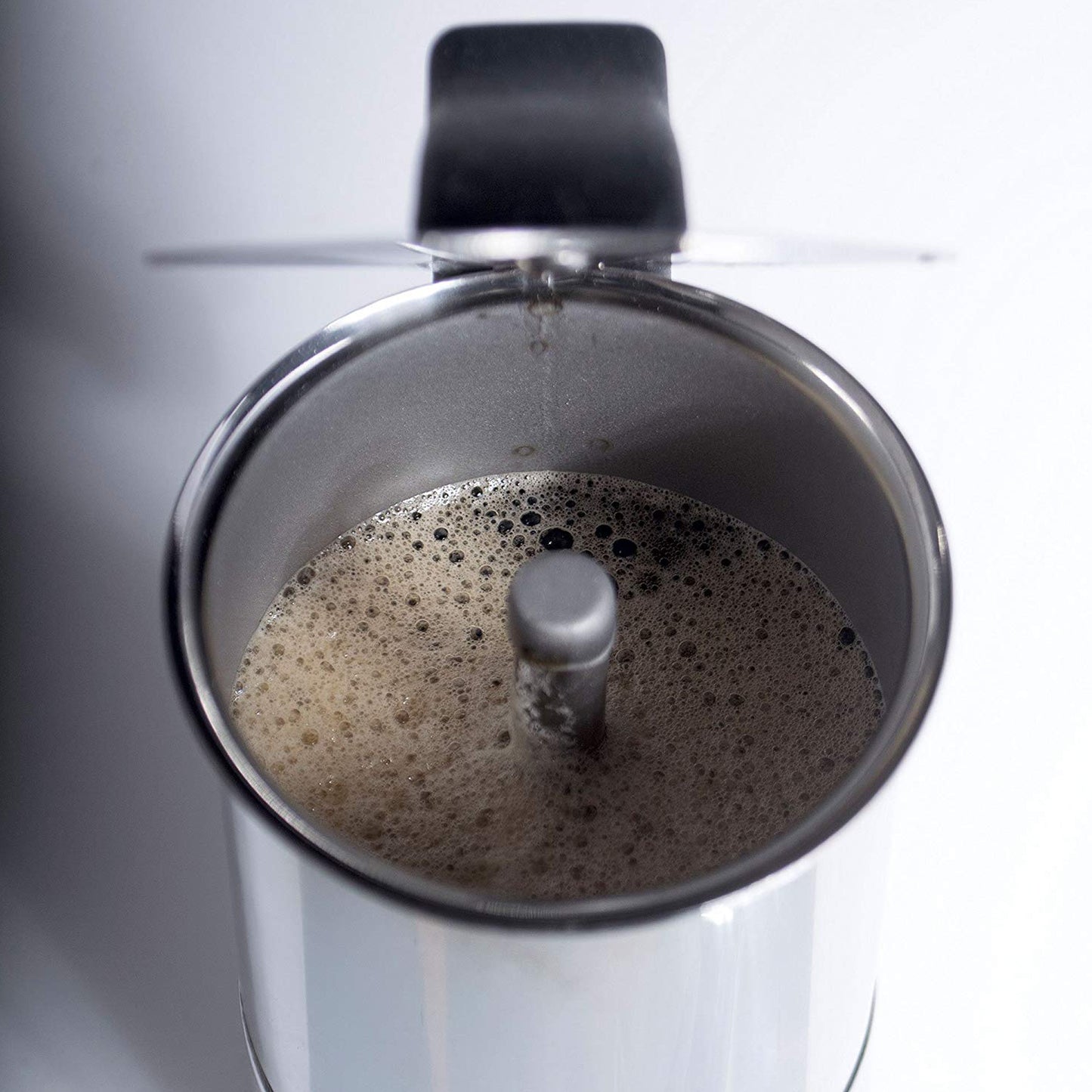 
                  
                    Bene Casa stainless-steel 6-cup espresso maker with black handle, contemporary design espresso maker, stovetop espresso, easy clean, dishwasher safe
                  
                