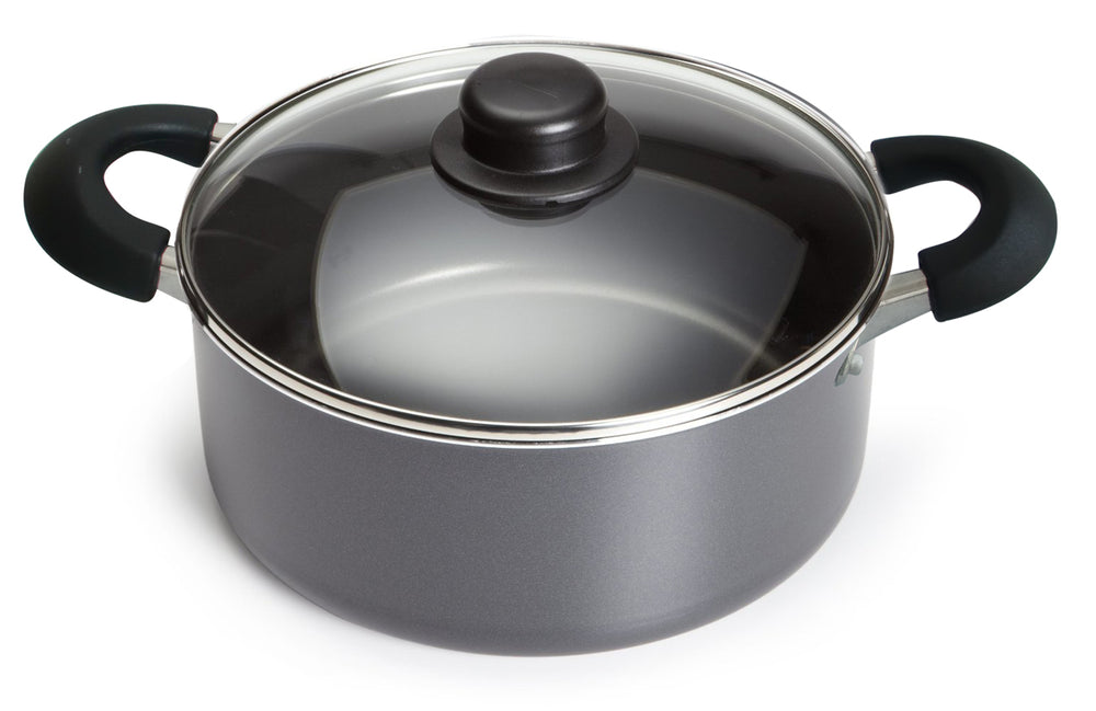 Bene Casa 3.06-Quart, non-stick speckled Dutch Oven w/ tempered glass lid