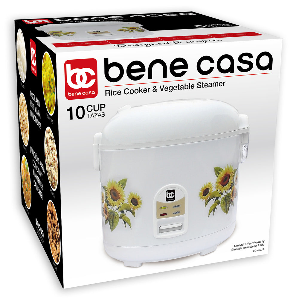 Bene Casa BC-43923 10-Cup Rice Cooker And Steamer