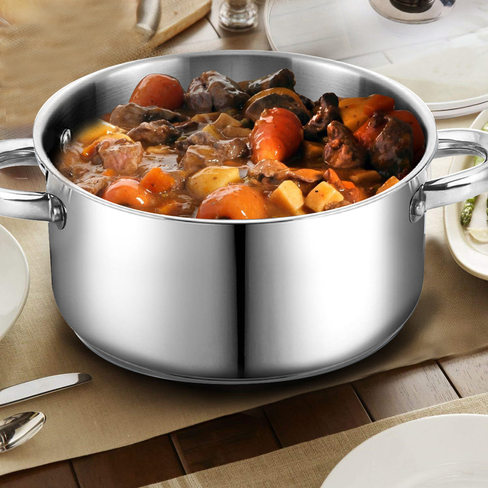 
                  
                    Bene Casa 5-Quart Capacity Stainless-Steel Dutch Oven w/ Glass Lid
                  
                