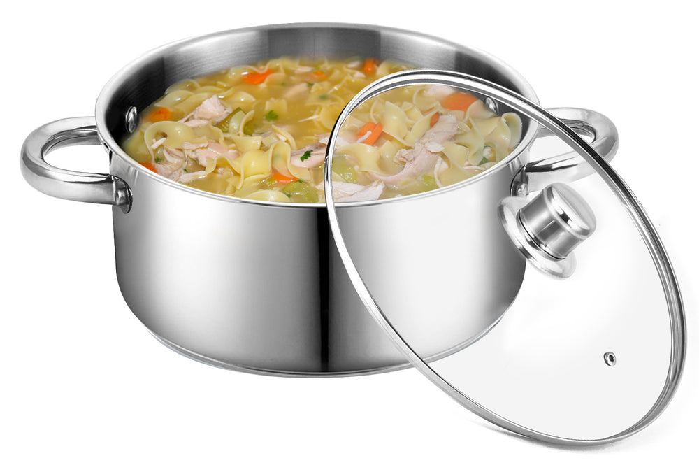 
                  
                    Bene Casa 5-Quart Capacity Stainless-Steel Dutch Oven w/ Glass Lid
                  
                